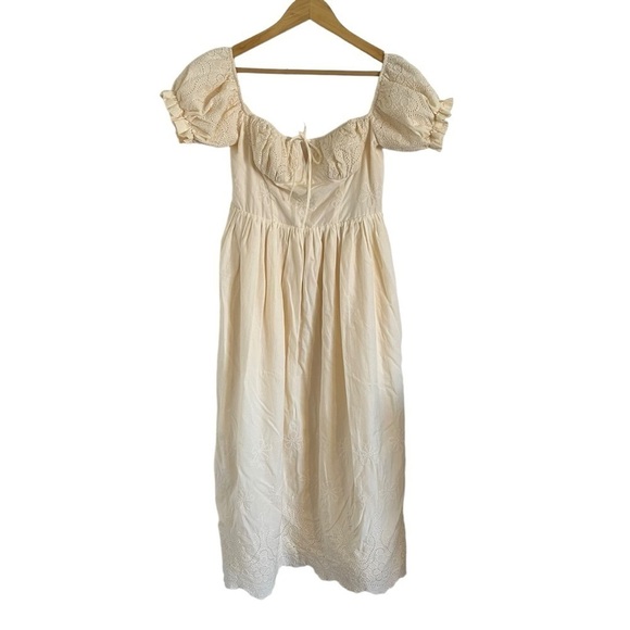 ADEIRLINA Vendela Cottagecore Puff Sleeve Praire Midi Dress - Picture 2 of 12